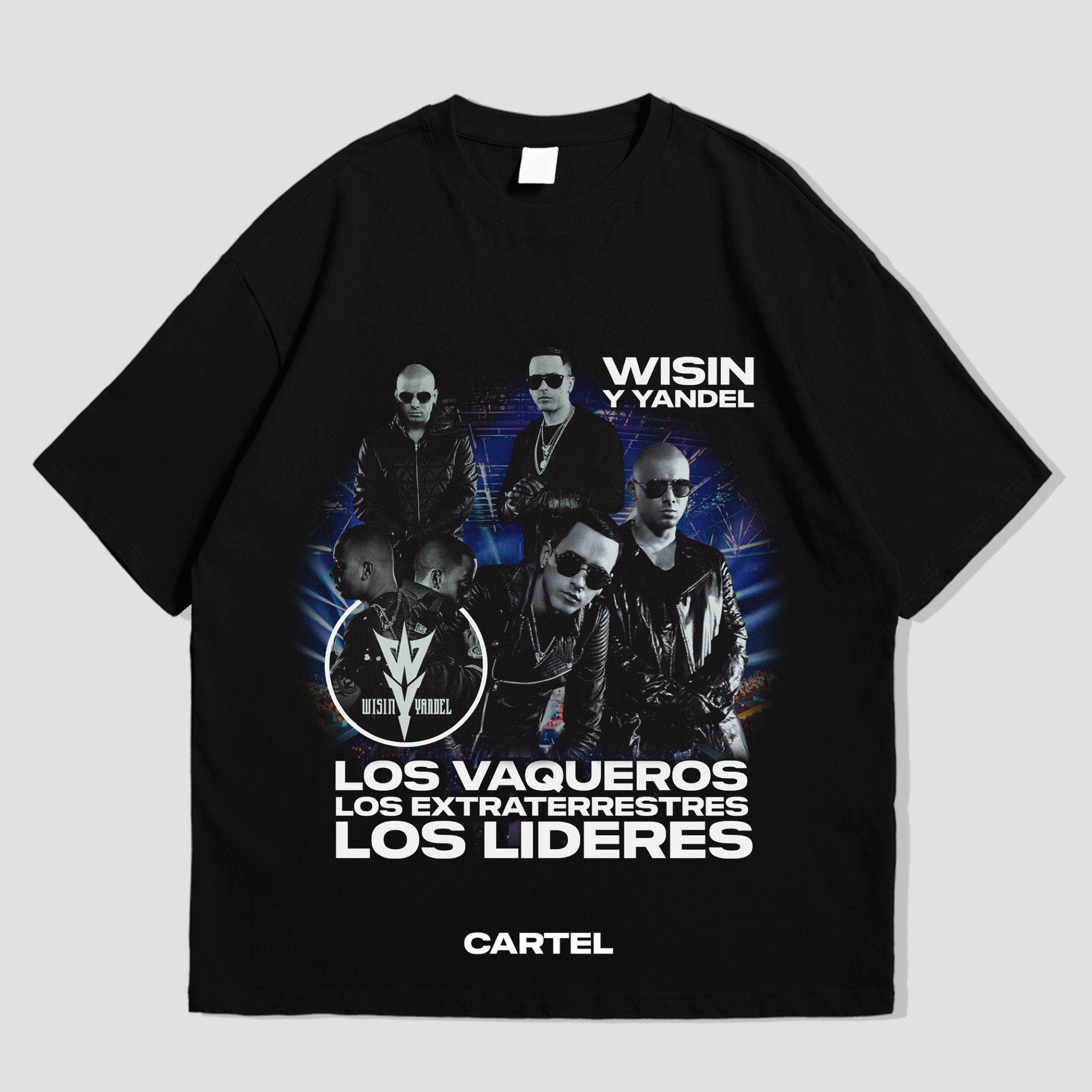 CAMISETA SEMI OVERSIZE WISIN Y YANDEL Cartel